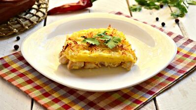 запеканка из куриной грудки с картофелем