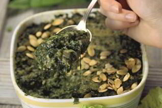 Запеканка из зелени в сливочном соусе