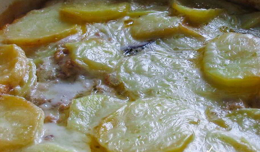 Рецепт запеканки мясной с баклажанами