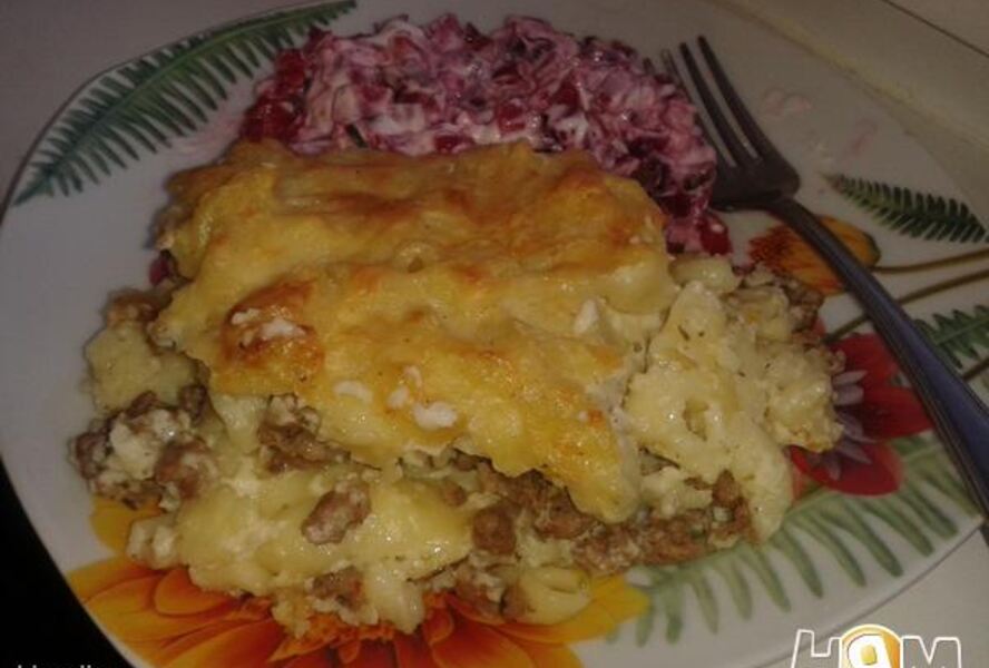 Запеканка с молочным соусом