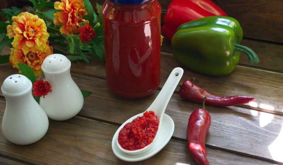 Рецепт аджики из болгарского перца без помидоров