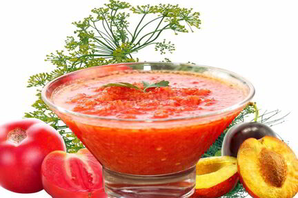 Аджика из слив с яблоками