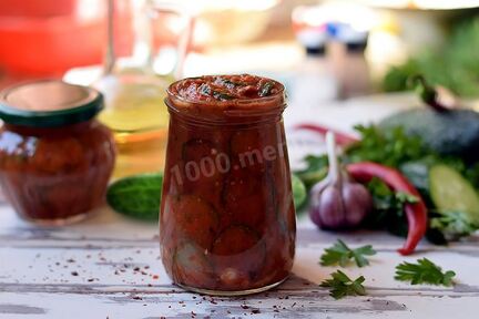 Огурцы в аджике на зиму