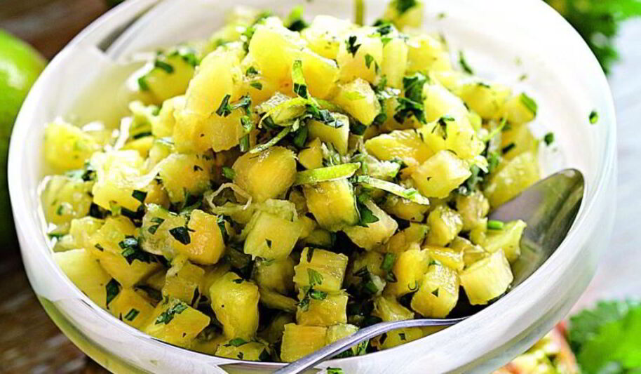 Рецепт ананасовой приправы с кинзой