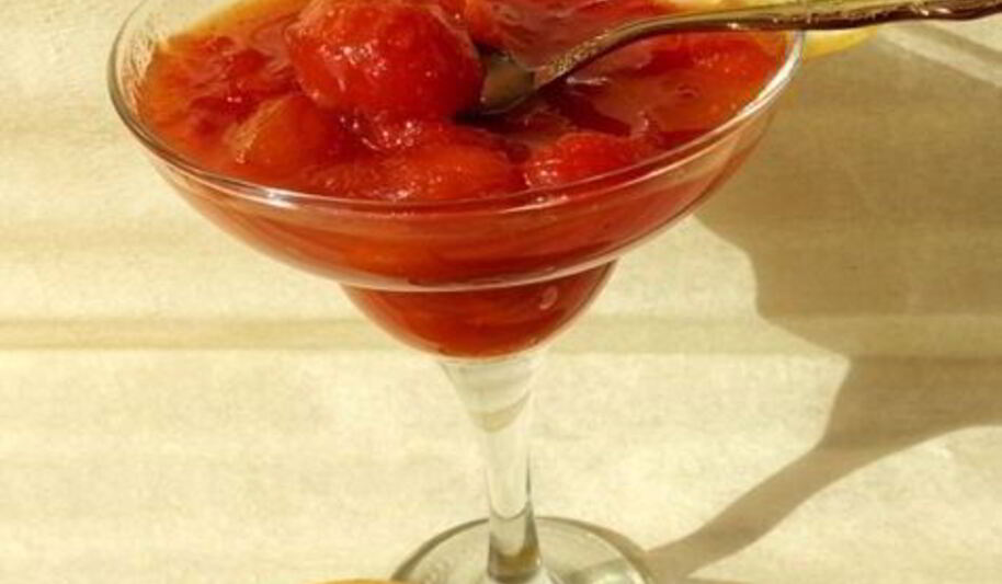 Рецепт джема иза помидорова черри с лимонома и перчикома чили