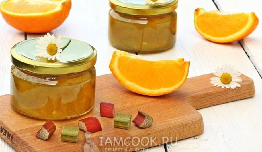 Рецепт джема из ревеня и апельсина