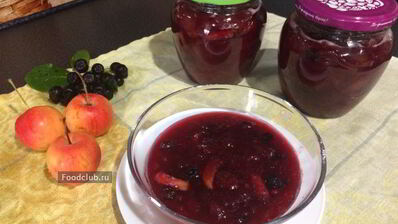 джем из яблок с черноплодной рябиной в мультиварке