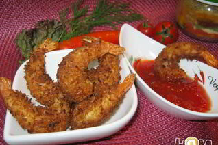 Креветки кокосовые с острым джемом