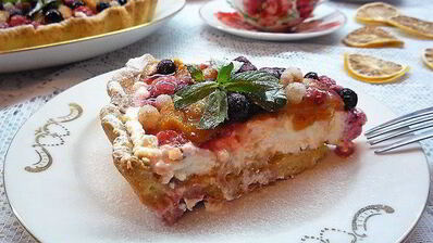 кростата с абрикосовым джемом и рикоттой