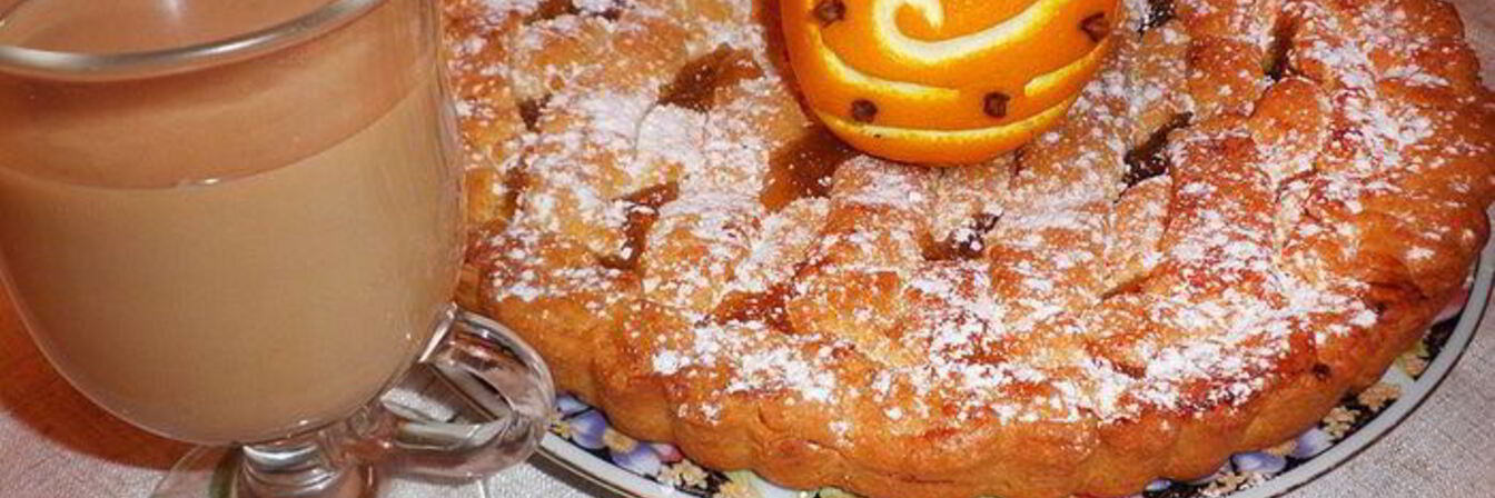 Кростата с апельсиновым джемом