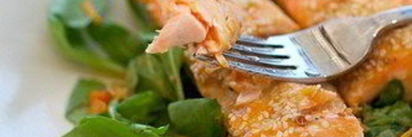 Лосось с апельсиновым джемом