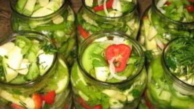 кабачки с помидорами на зиму