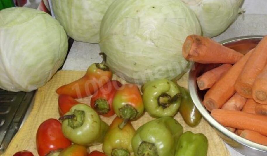 Рецепт капусты с перцем на зиму