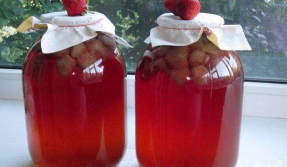 Рецепт клубничного компота ны зиму