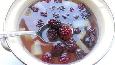 компот из дыни и ежевики