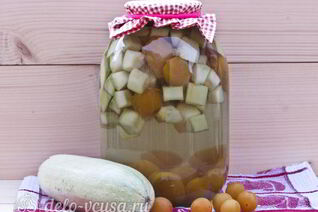 Компот из кабачков и алычи