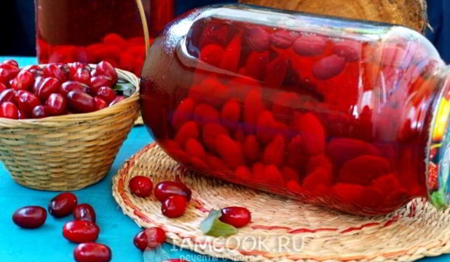 Рецепт компота из кизила на зиму