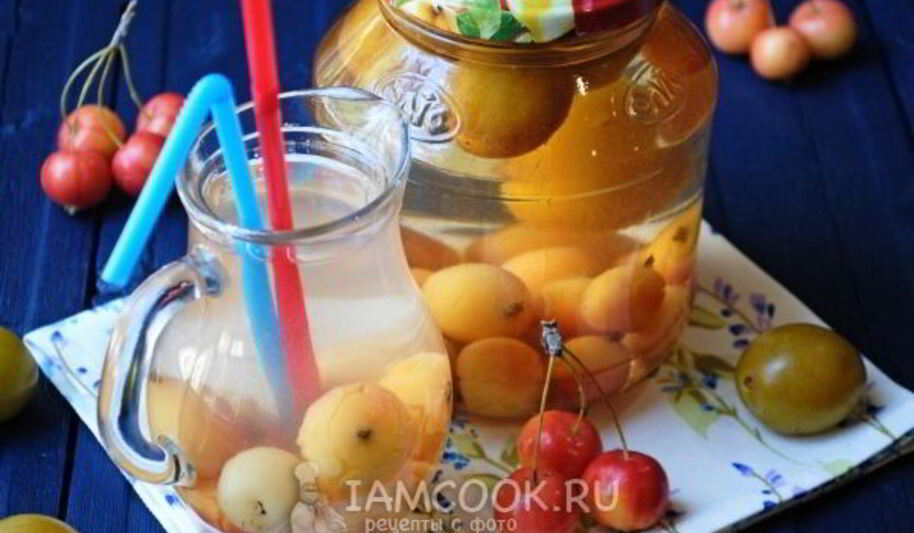 Рецепт компота из ранеток и слив на зиму
