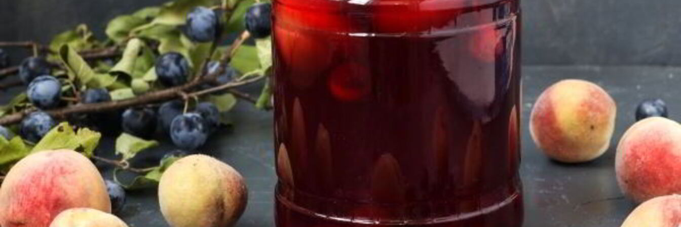 Компот из терна и персиков на зиму