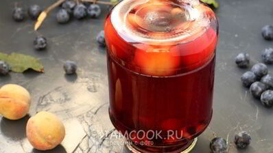 компот из терна и персиков на зиму