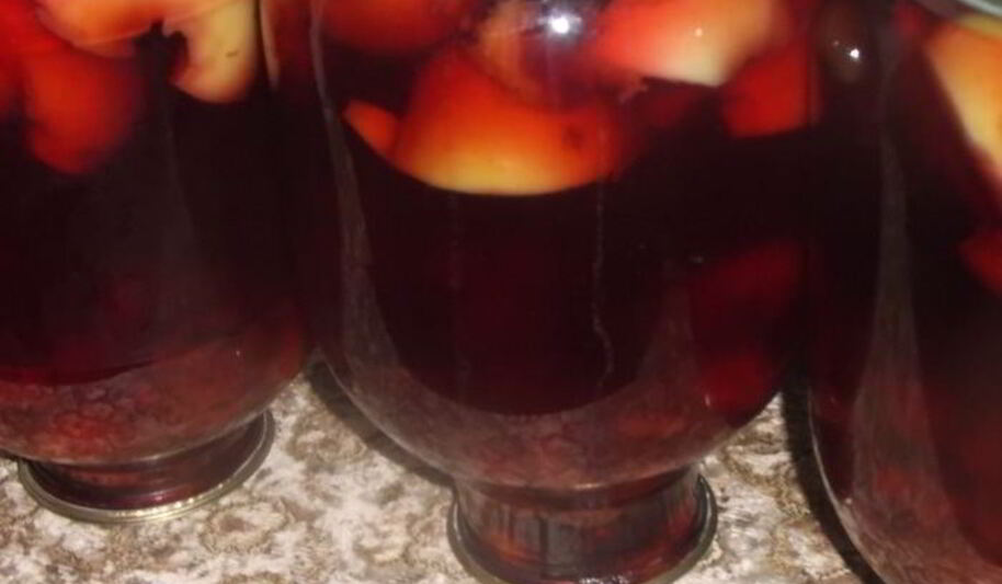 Рецепт компота сливово-яблочный