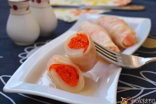Квашеные капустные рулетики с морковью