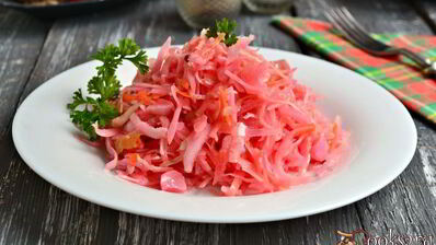 капуста маринованная со свеклой
