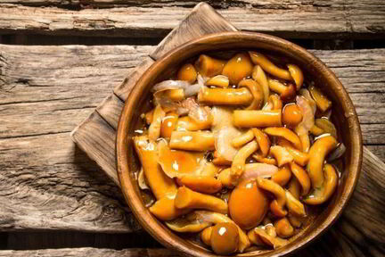 Маринованные опята с корицей