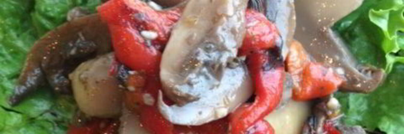 Маринованные шампиньоны со сладким перцем