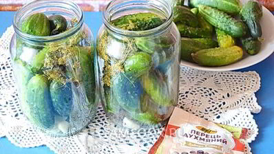 огурцы на зиму в литровых банках