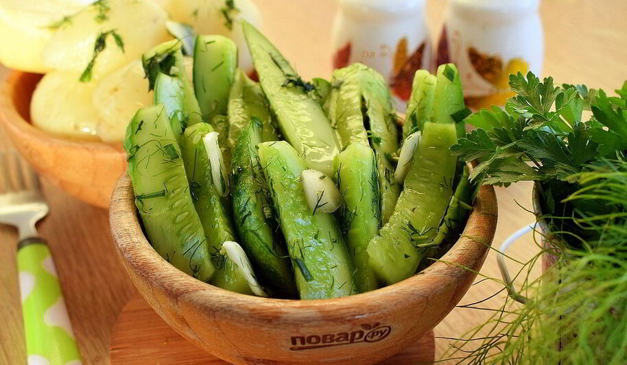 Рецепт быстрых огурцов малосольных в пакете