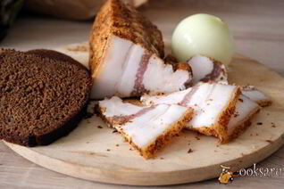 Домашнее соленое сало