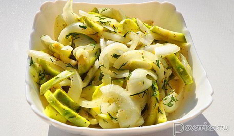 Рецепт малосольных кабачков за 20 минут