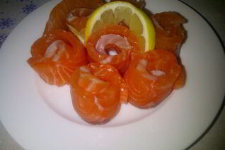 Слабосоленая семга