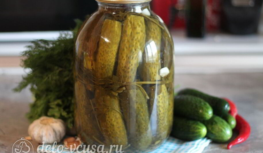 Рецепт соленых огурцов в банке на зиму