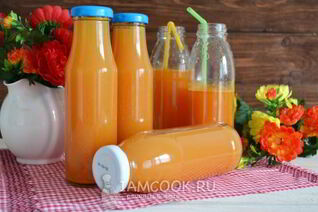 Яблочно-морковный сок на зиму через соковыжималку