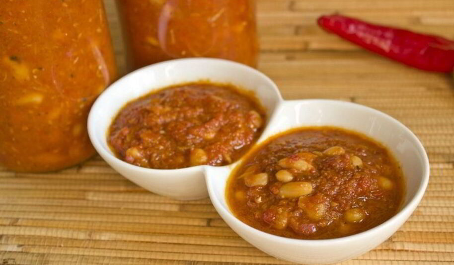 Рецепт закатки салата с фасолью