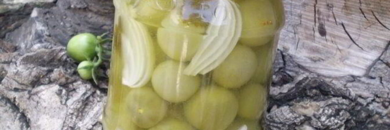 Закатка зеленых помидоров на зиму