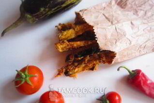 Баклажанные палочки в сырном кляре