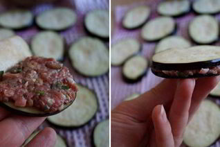 Баклажаны с мясом в кляре