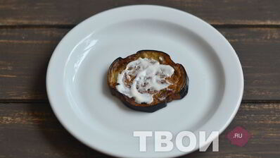 башенка из баклажан и помидоров