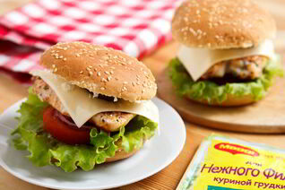 Бургер с куриной грудкой