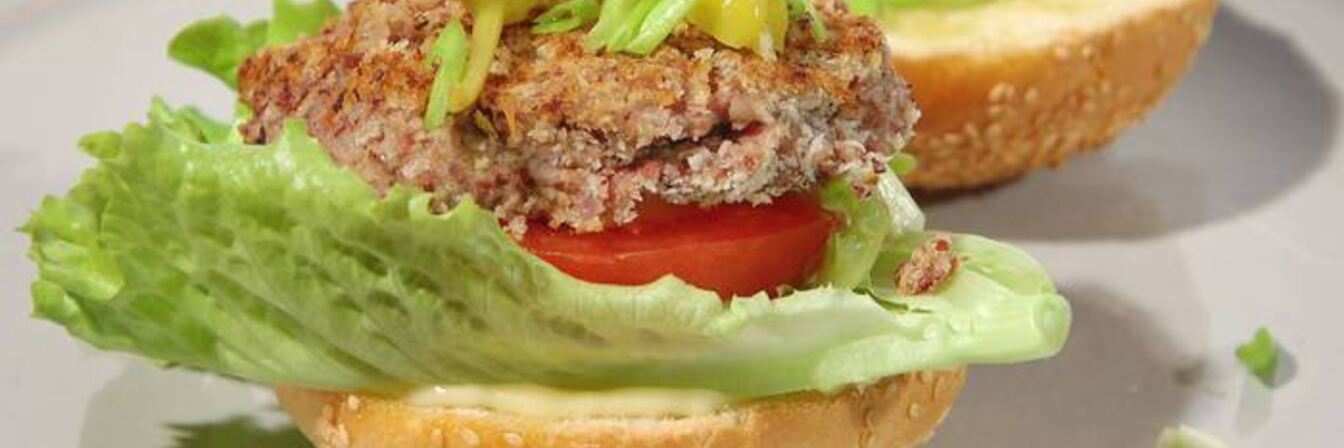 Бургеры с красной фасолью и грибами