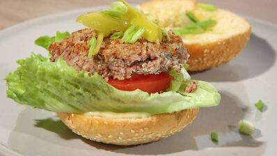 бургеры с красной фасолью и грибами