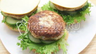 домашние гамбургеры с куриной котлетой