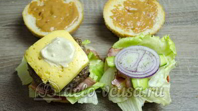 гамбургер c говядиной