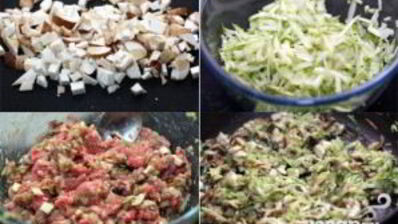 гамбургер с белыми грибами