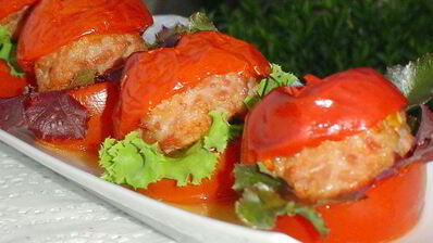 помидорный гамбургер