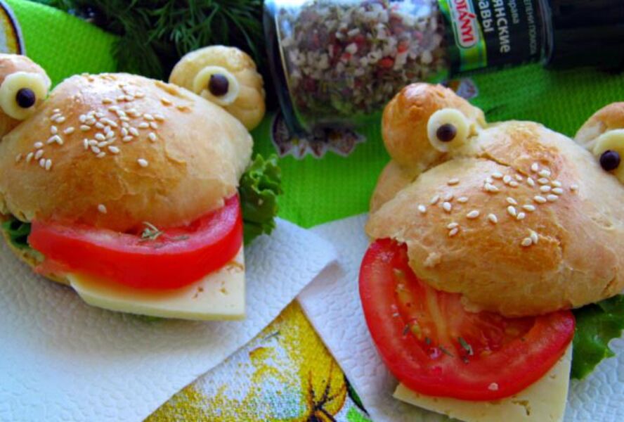 Веселые бургеры на пикничок