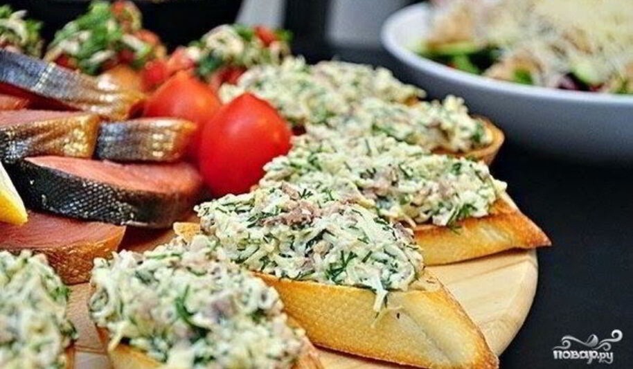 Рецепт бутербродов с печенью трески и яйцами